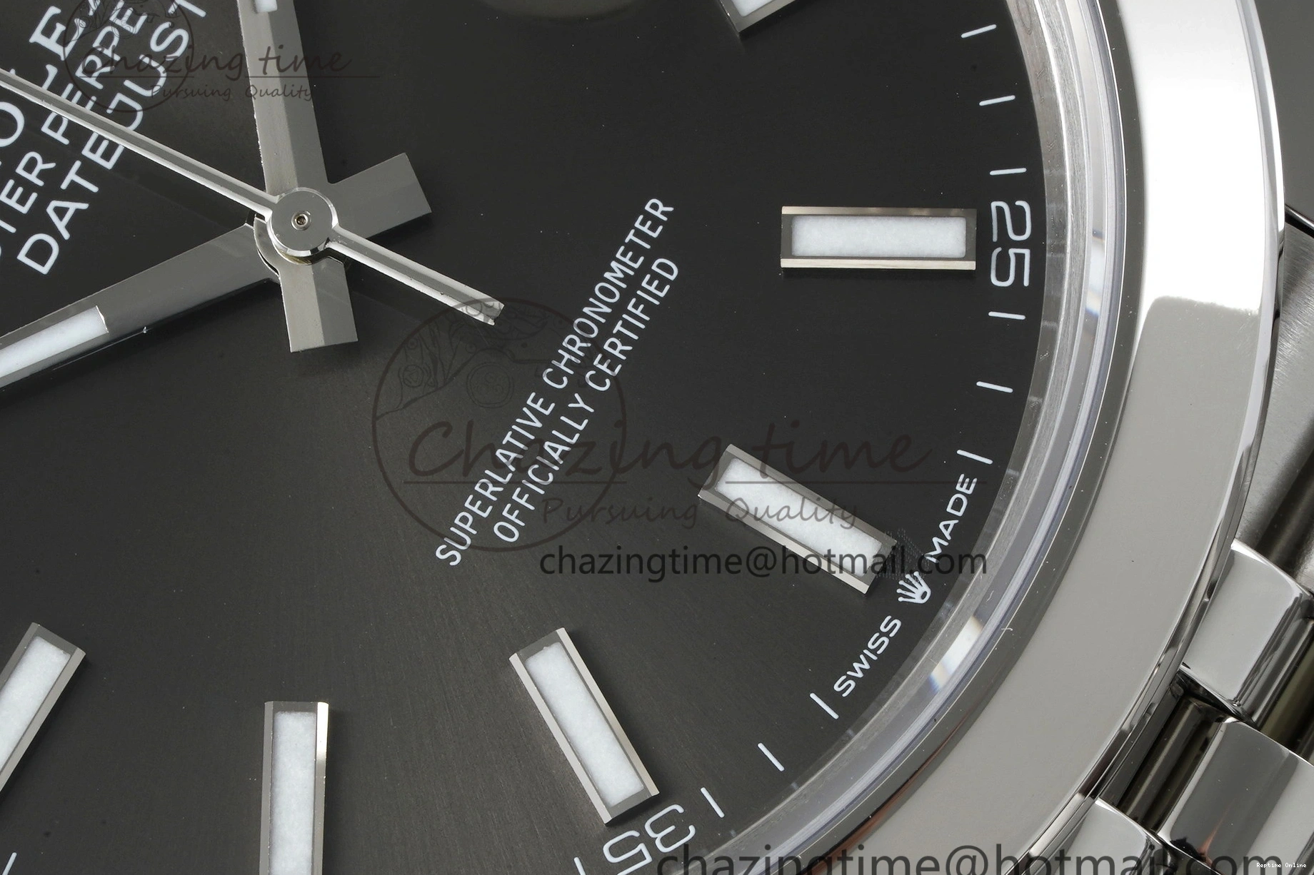 0419 OdorResistant DateJust 41 SS Polished Bezel KING 1:1 Best Edition 904L Steel Gray Stick Dial on Jubilee Bracelet VR 2207